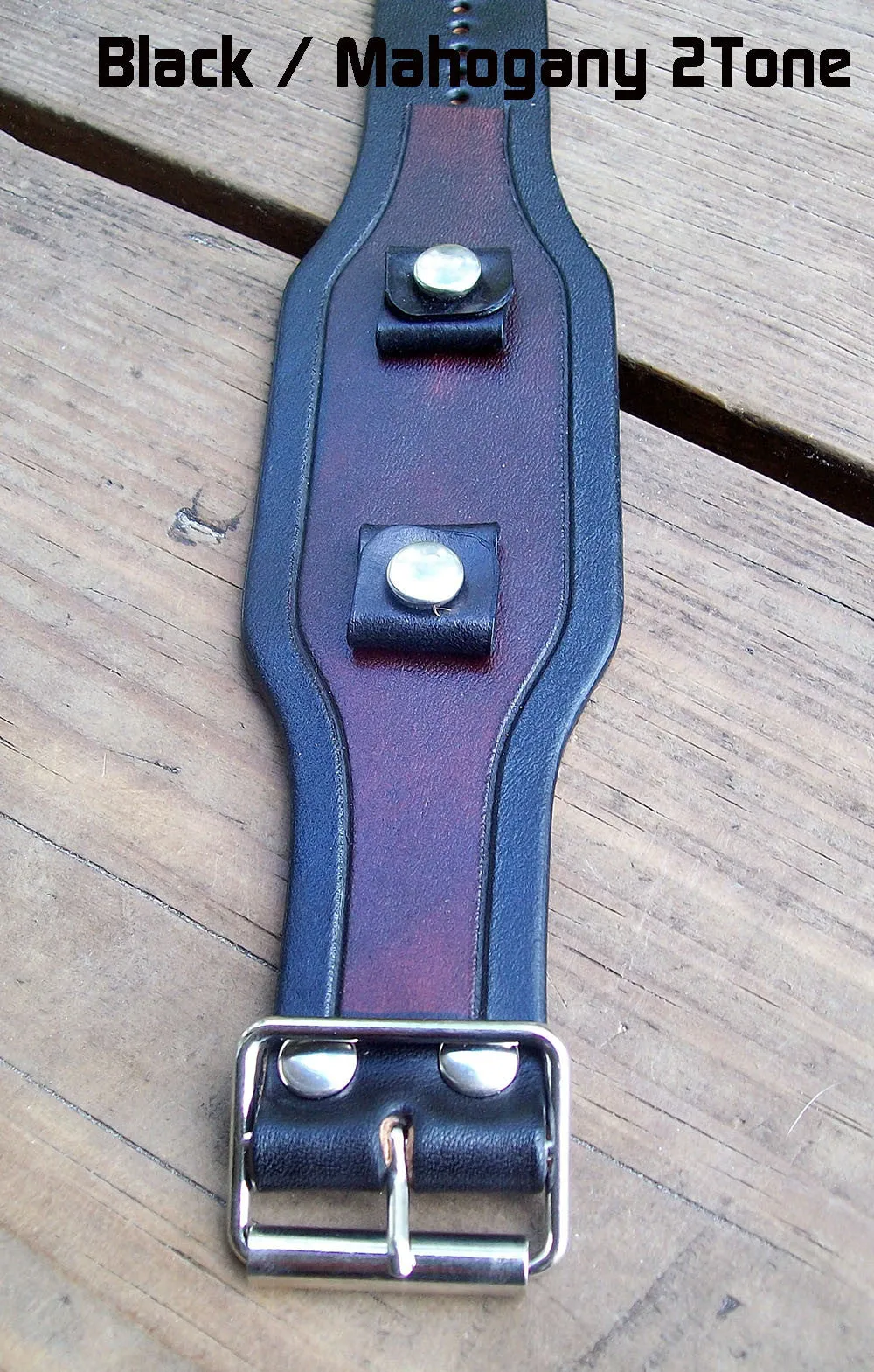Grooved Wide Leather Watch Straps | 2 Inch