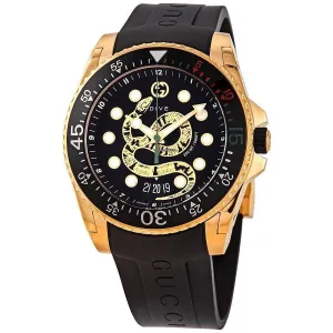 Gucci Dive Quartz Black Dial Men's Watch YA136219