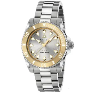 Gucci Dive Unisex 40MM Silver Dial with Bee Quartz Watch YA136357