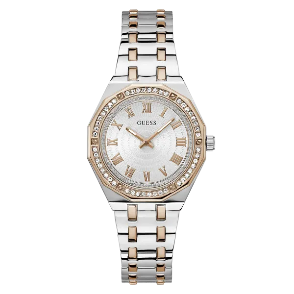 Guess Desire Two-Tone Stainless Steel White Dial Quartz Watch for Ladies - GW0770L5