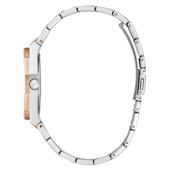 Guess Desire Two-Tone Stainless Steel White Dial Quartz Watch for Ladies - GW0770L5