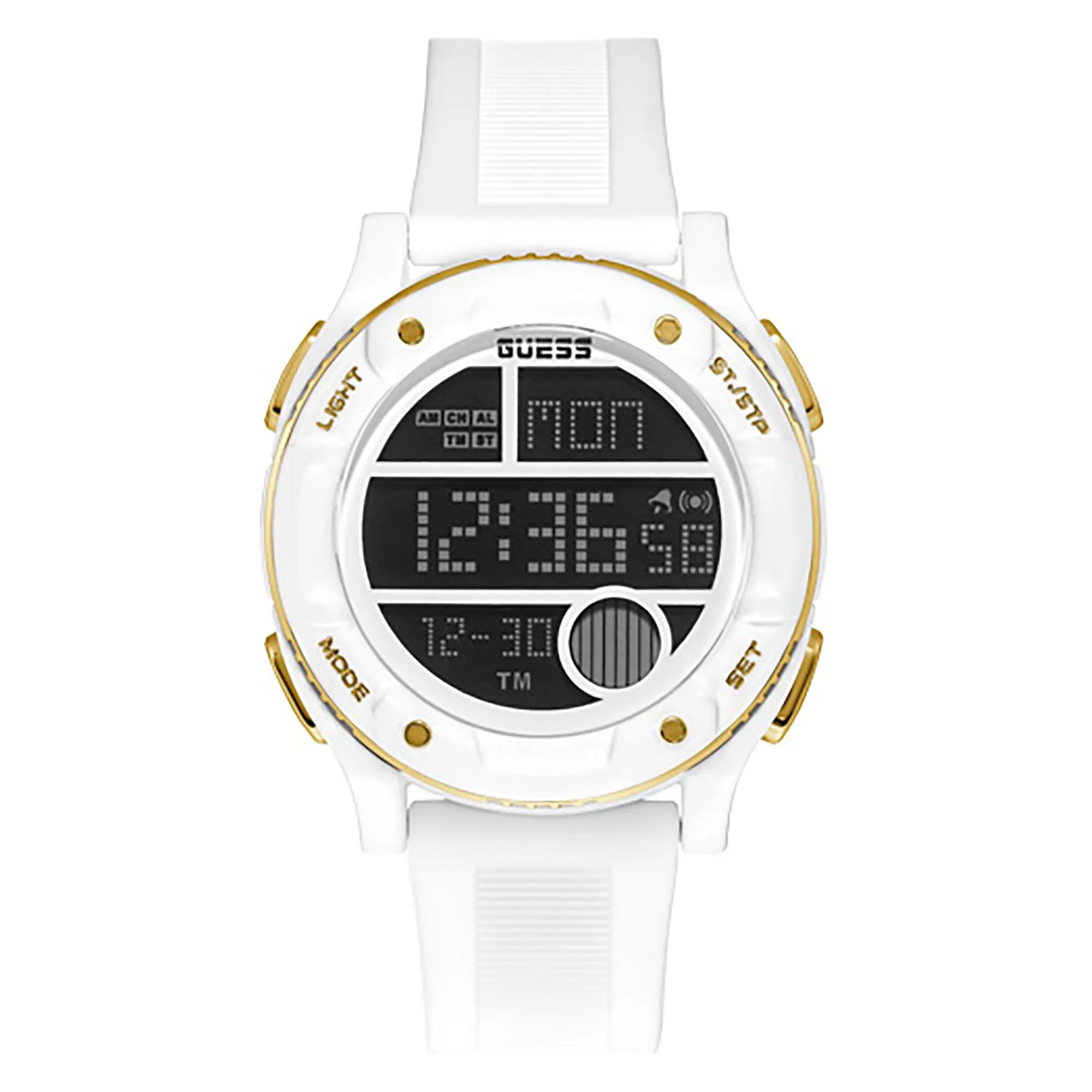 Guess Men's Watch White Case Quartz
