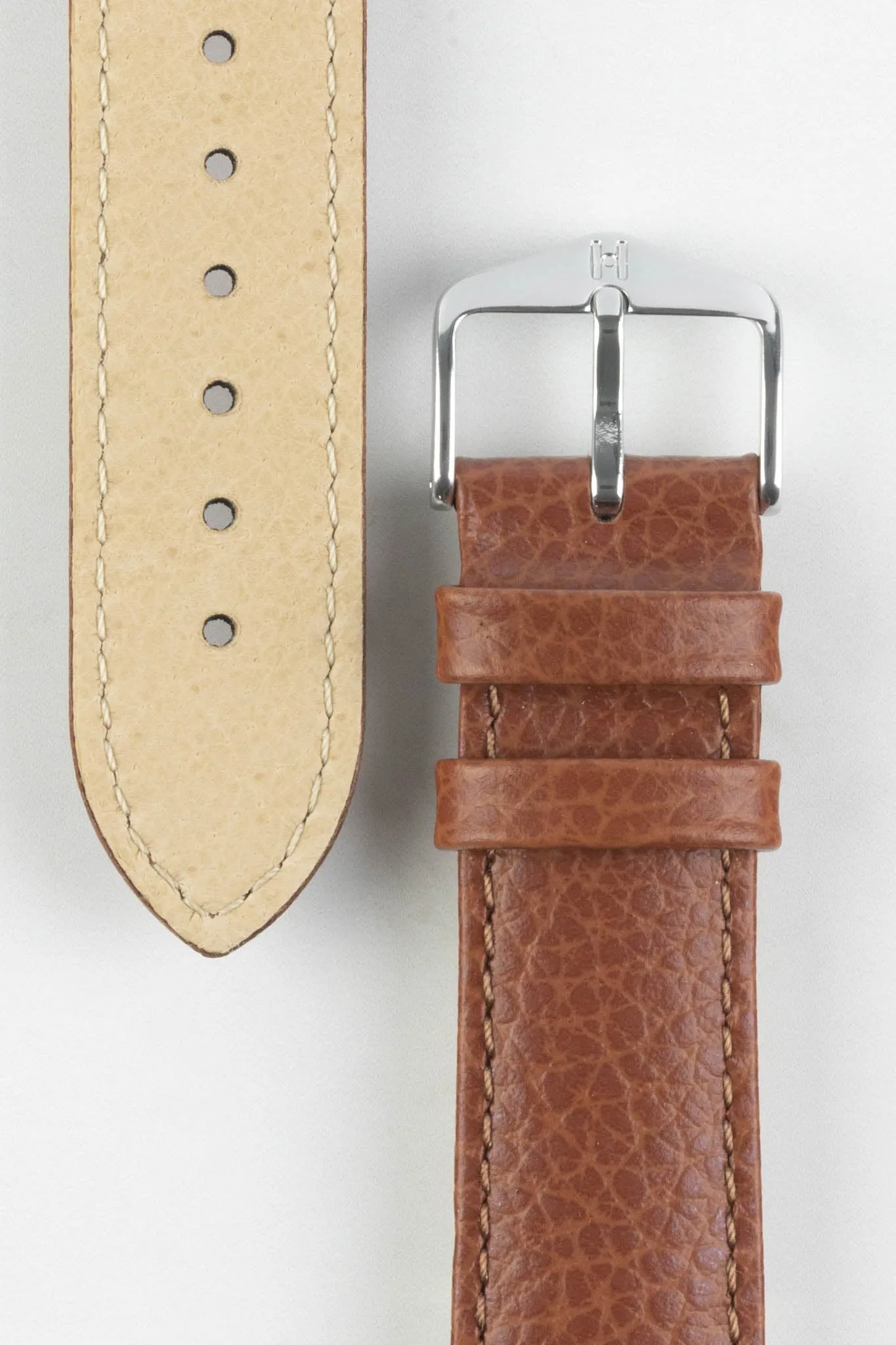 Hirsch KANSAS Buffalo Embossed Calf Leather in GOLD BROWN