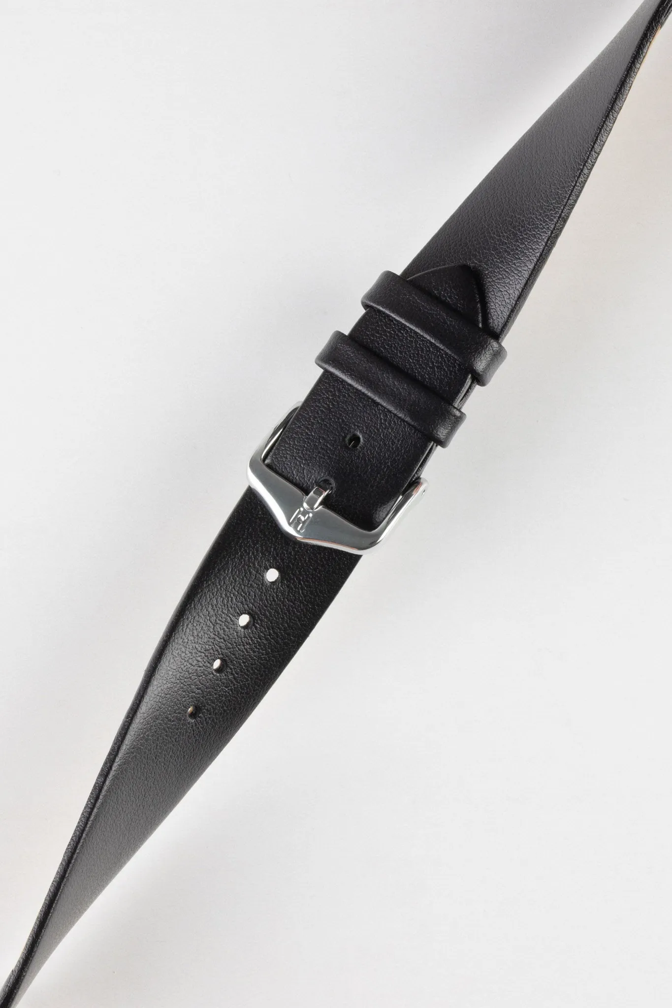 Hirsch TORONTO NQR Fine-Grained Leather Watch Strap in BLACK