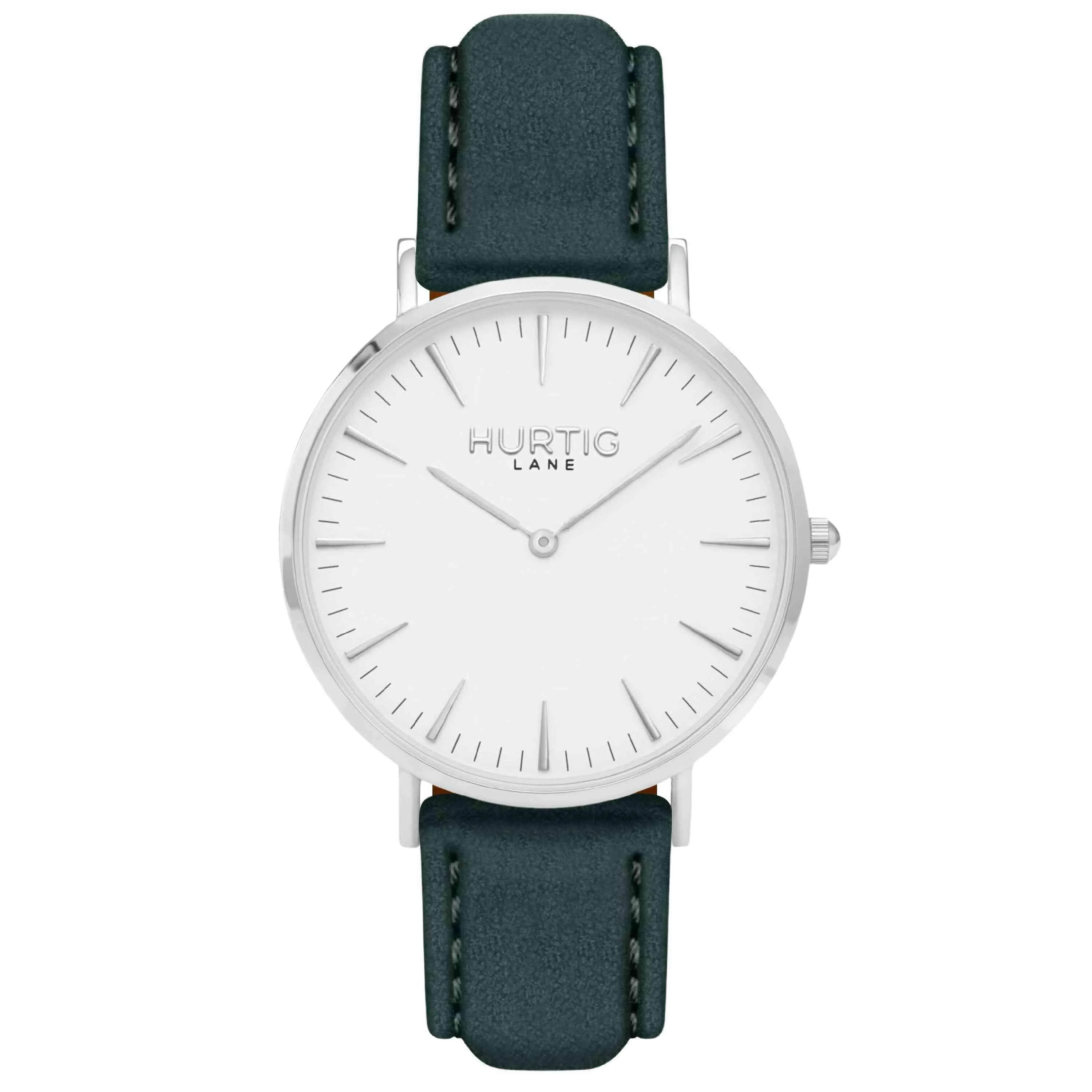 Hymnal Vegan Suede Watch Silver, White & Coral