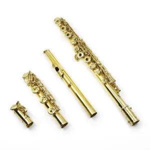 John Lunn "The Dryad's Touch" - 18K green gold flute, specialty engraving, offset G, D/B footjoint