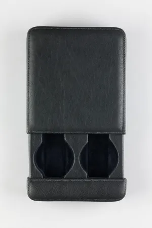 JPM 2-Watch Leather Sliding Storage Case in SPRUCE GREY