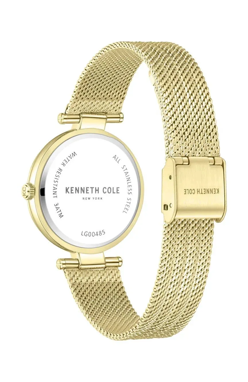Kenneth Cole New York 34mm Crystal Bezel Gold Women's Watch KCWLG0048503