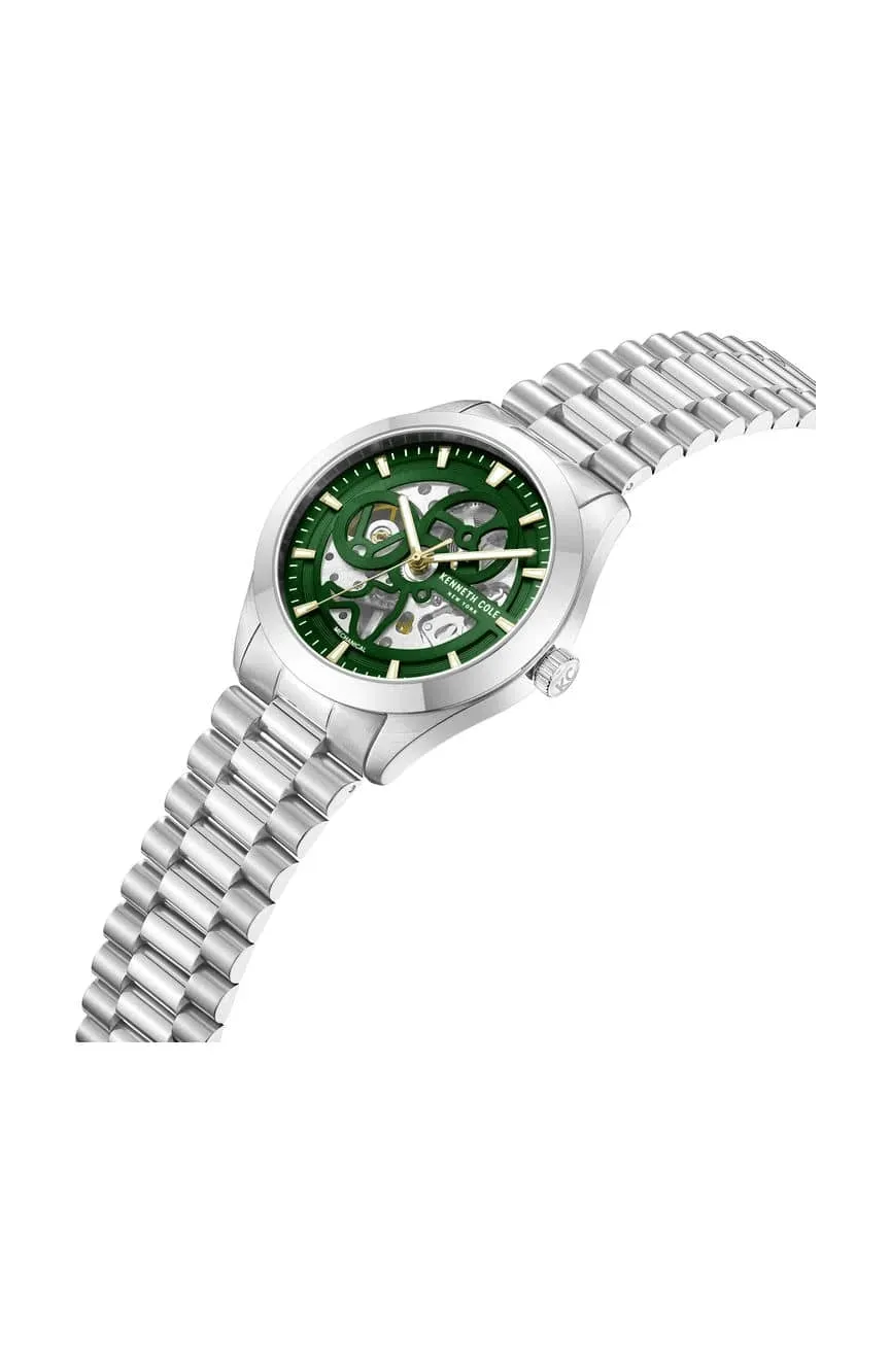 Kenneth Cole New York 42mm Mechanical Green Skeleton Men's Watch KCWGL0046703