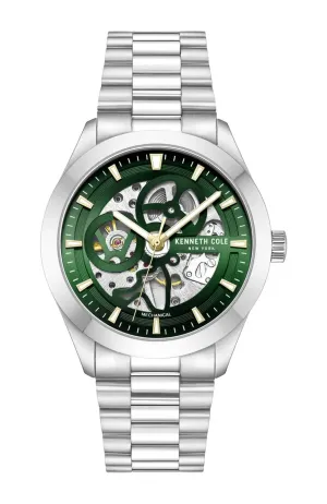 Kenneth Cole New York 42mm Mechanical Green Skeleton Men's Watch KCWGL0046703