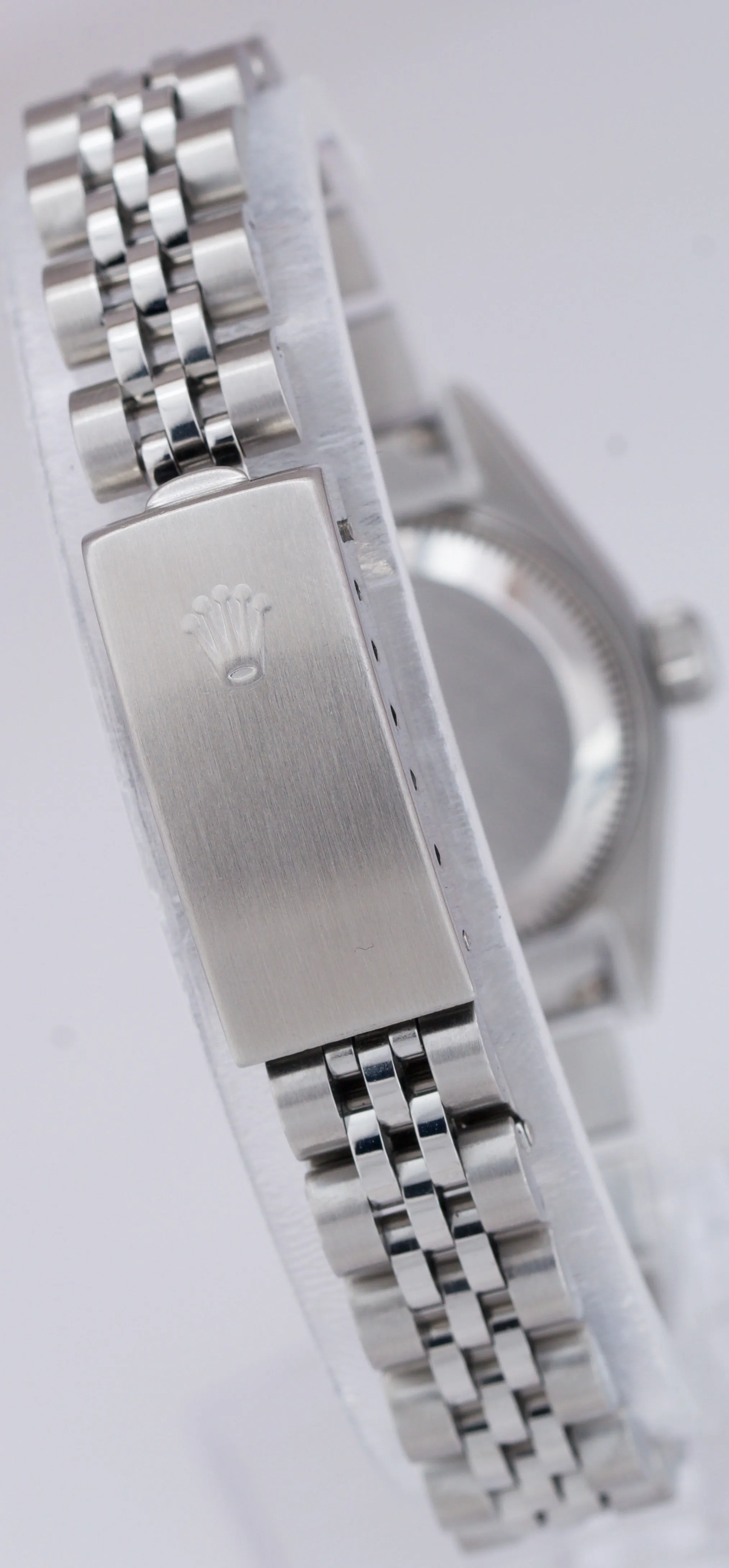 Ladies Rolex DateJust 26mm Silver Stainless Engine Turned Jubilee Watch 69240