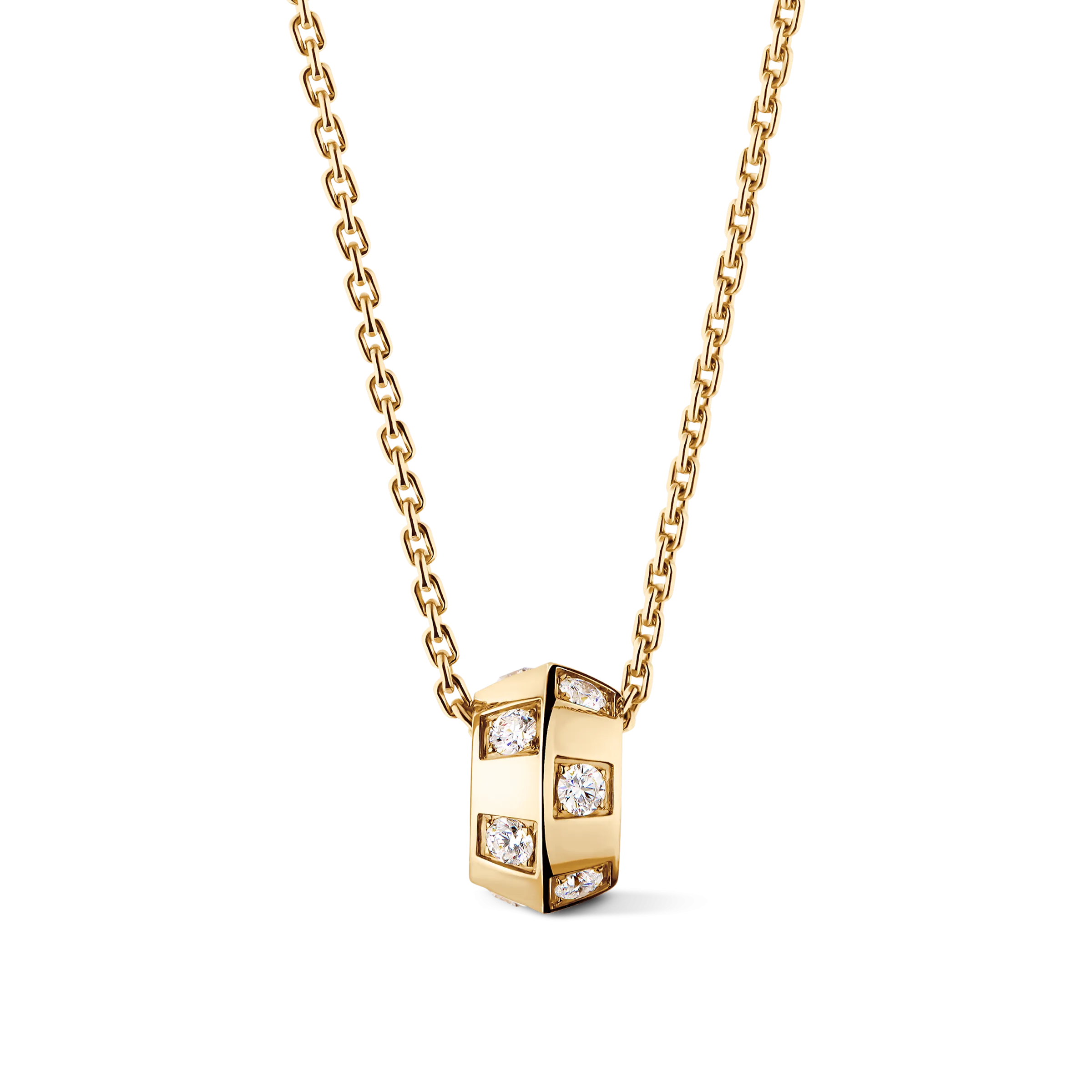 Le Damier de Louis Vuitton Necklace, Yellow Gold and Diamonds