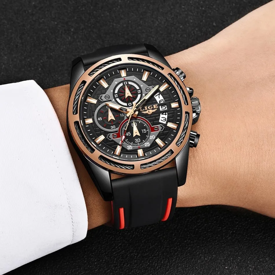 LIGE - Men‘s Luxury Military Sport Quartz Watch