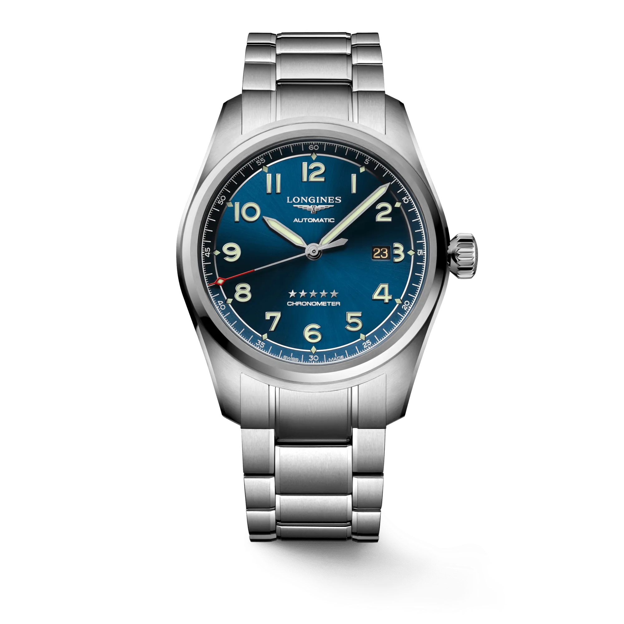 Longines Spirit 42mm Chronometer Sunray Blue Dial Men's Watch L38114936