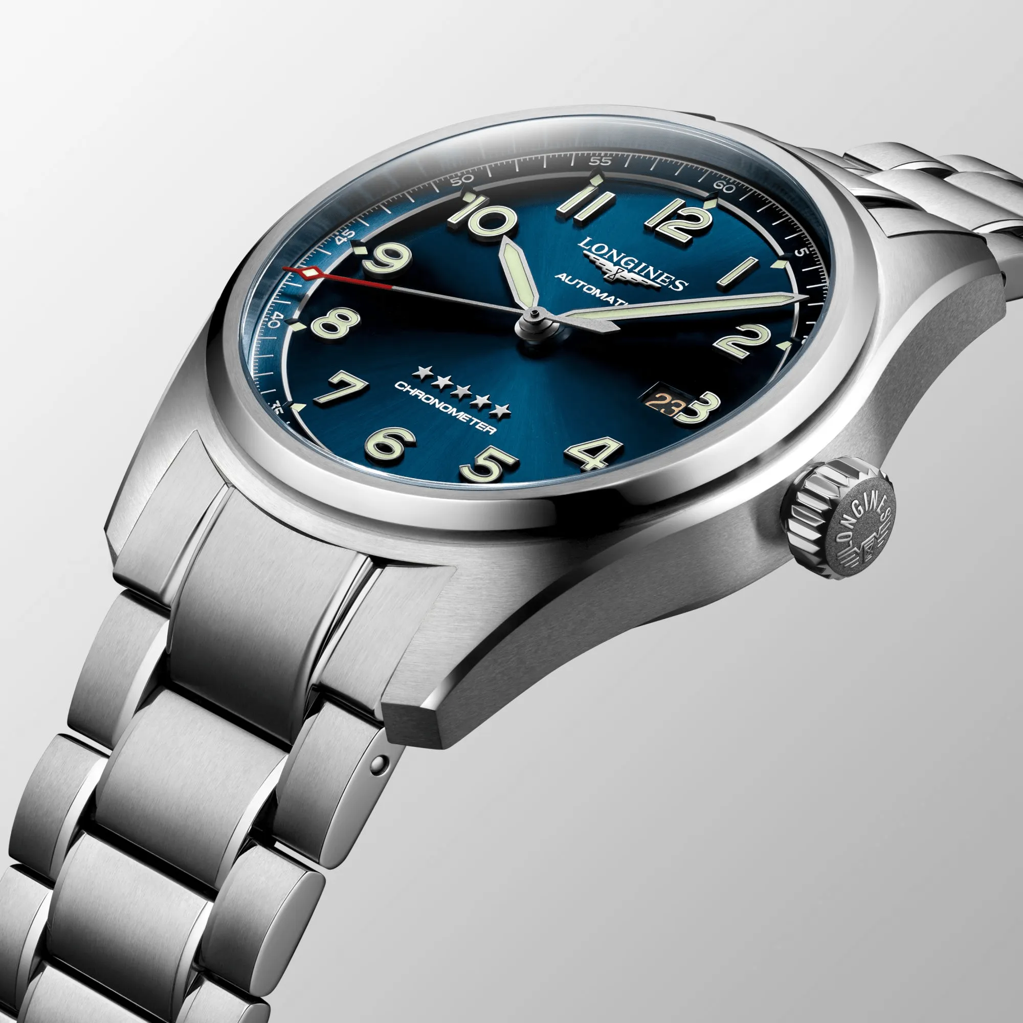 Longines Spirit 42mm Chronometer Sunray Blue Dial Men's Watch L38114936