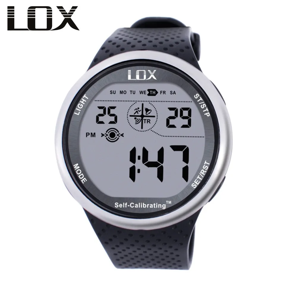 LOX Self Calibrating Internet Timing Men Sports Watches Waterproof 100m Digital Watch Swimming Diving Wristwatch Montre Homme