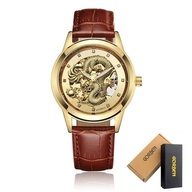 Luxury Dragon Skeleton Automatic Mechanical Watches For Men