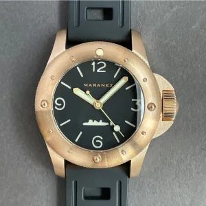 Maranez 42mm Rawai Bronze Black Face Watch