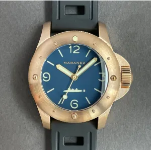 Maranez 42mm Rawai Bronze Blue Face Watch