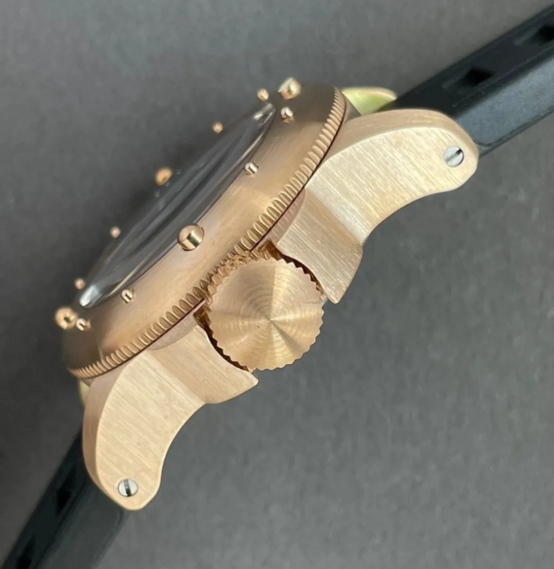 Maranez 42mm Rawai Bronze gauge Gold Face Watch