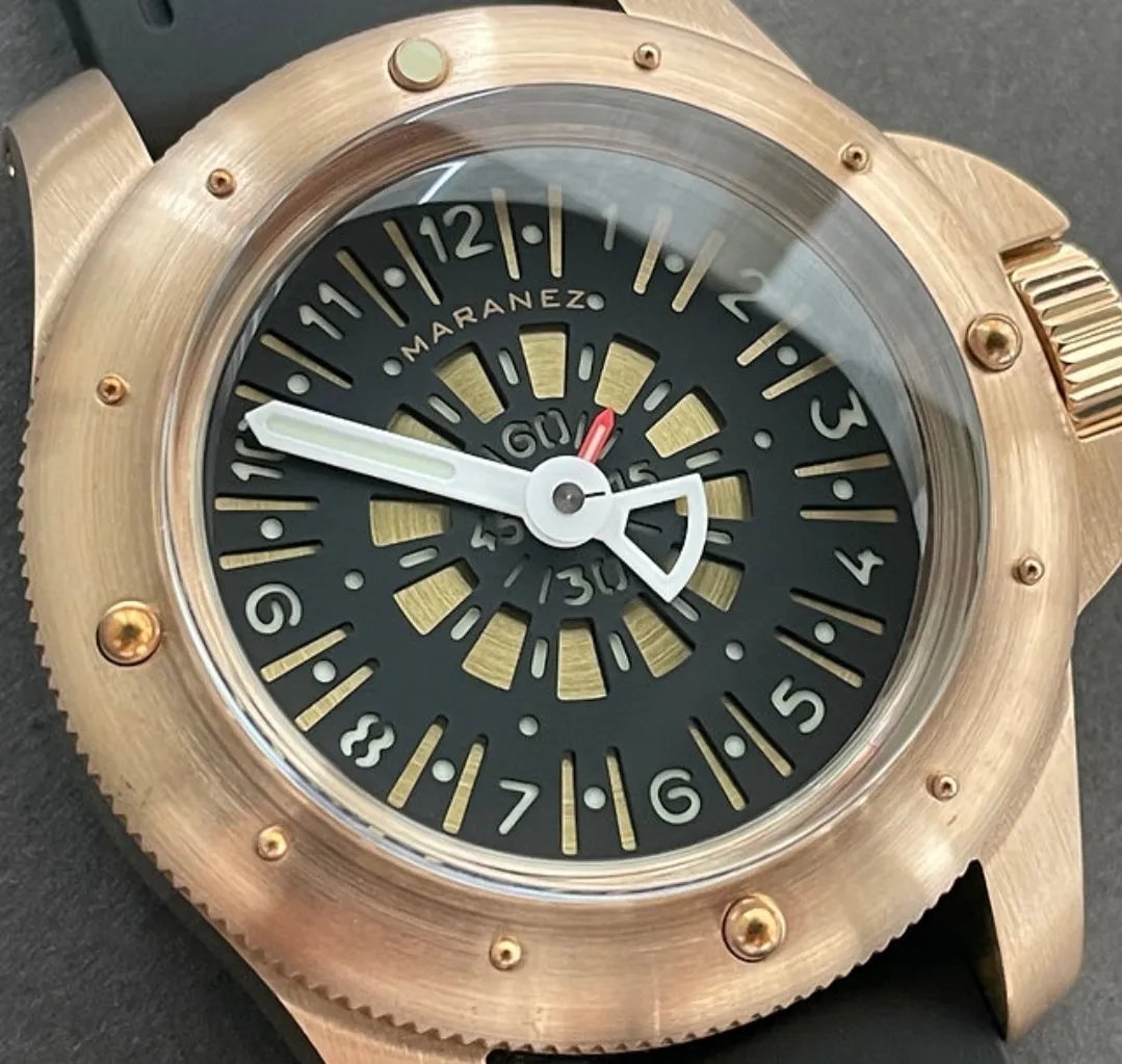 Maranez 49mm Rawai Bronze gauge gold Face Watch