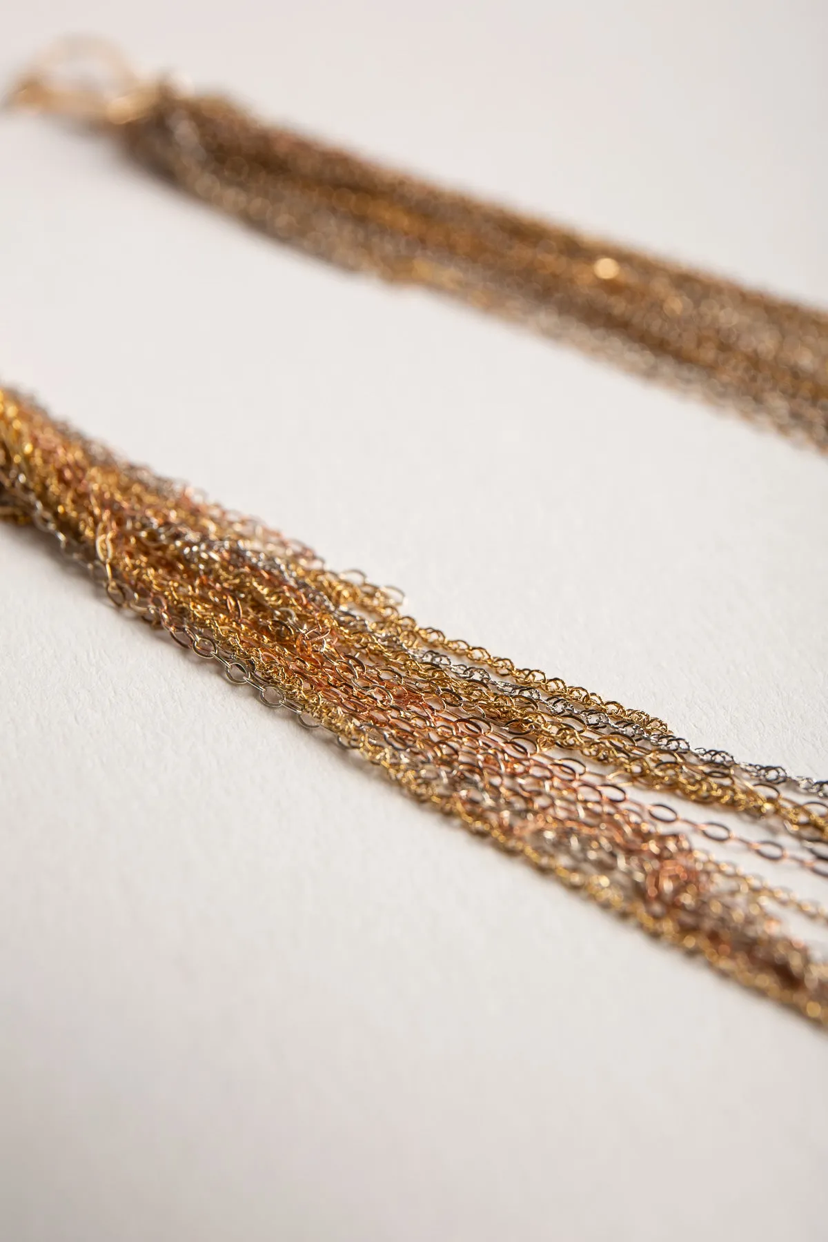 MARTIN BERNSTEIN | GOLD DIAMOND CHAIN EARRINGS