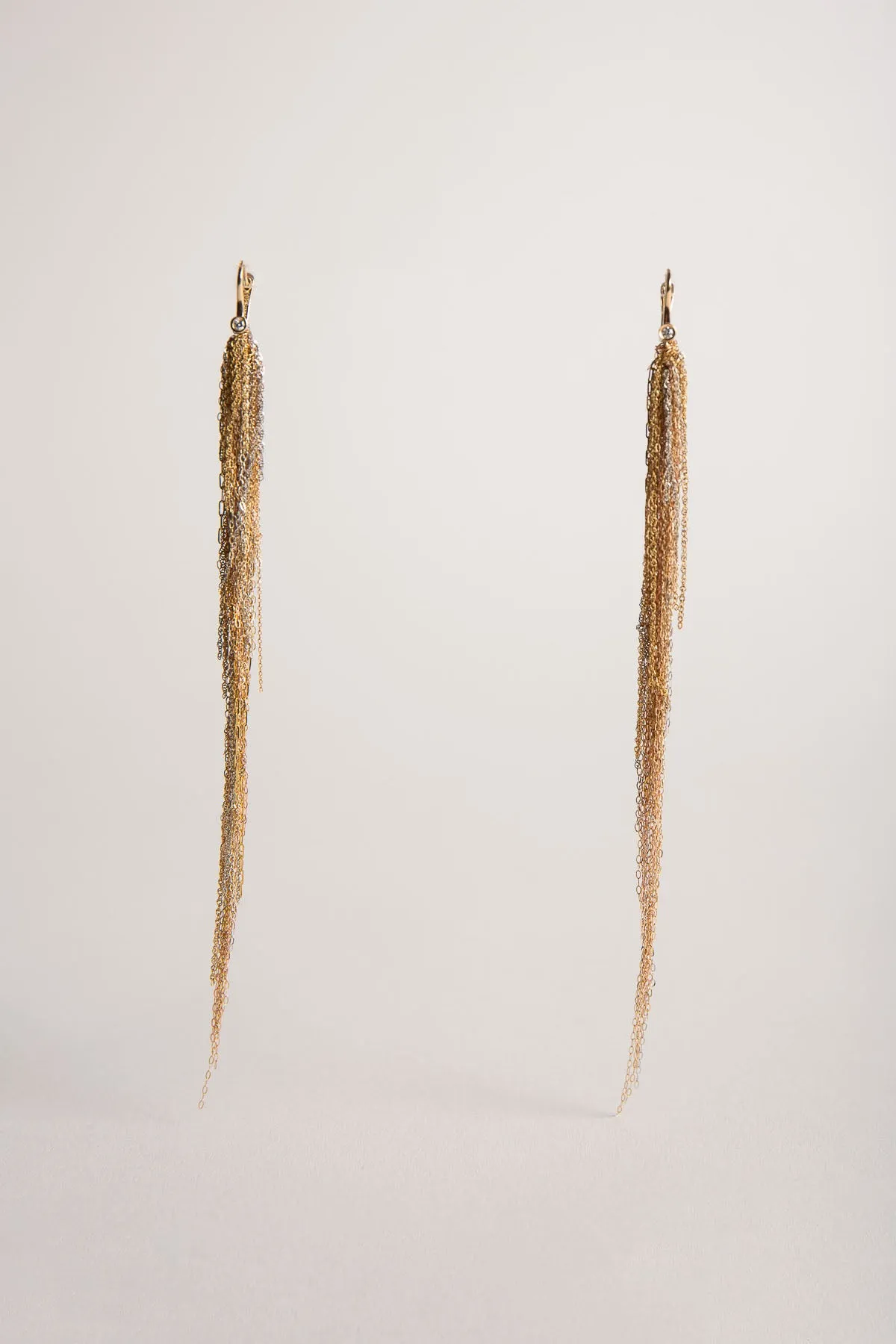 MARTIN BERNSTEIN | GOLD DIAMOND CHAIN EARRINGS