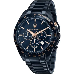 Maserati Traguardo Blue Stainless Steel Blue Dial Quartz Watch for Gents - R8873612054