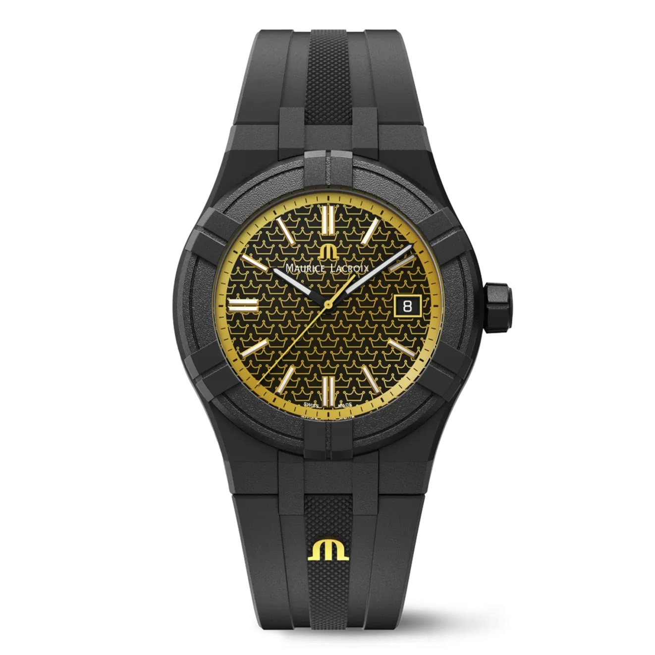 Maurice Lacroix Aikon Tide Kotc Gents Black  Rubber Watch