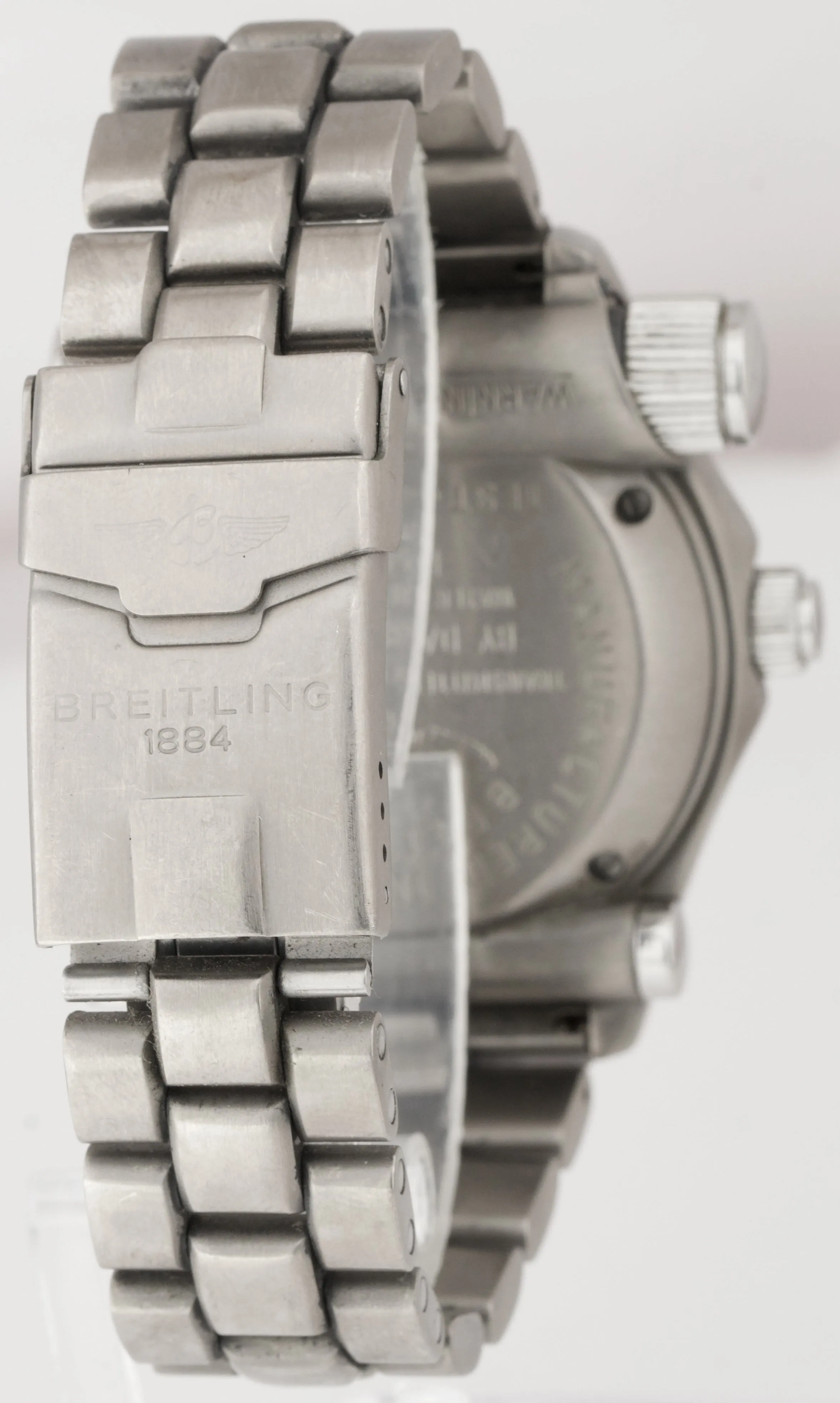 Men's Breitling Emergency Mission Titanium E56121 BLUE 43mm Quartz Watch E56321