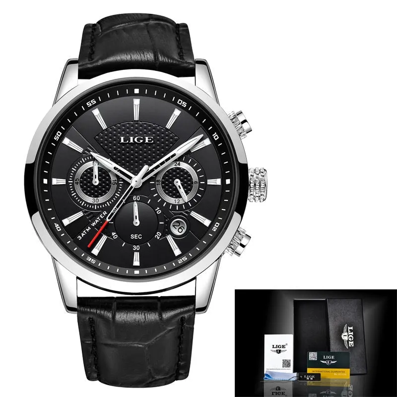Men's Fashion Sport Quartz Clock Men's Watches Brand Luxury Leather Business