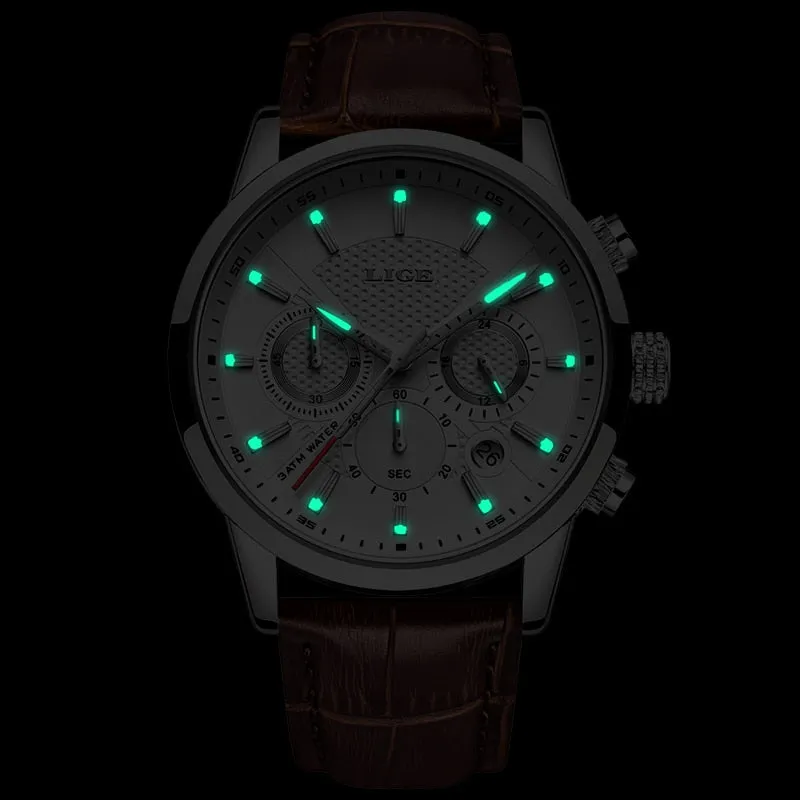 Men's Fashion Sport Quartz Clock Men's Watches Brand Luxury Leather Business