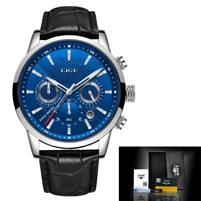 Men's Fashion Sport Quartz Clock Men's Watches Brand Luxury Leather Business