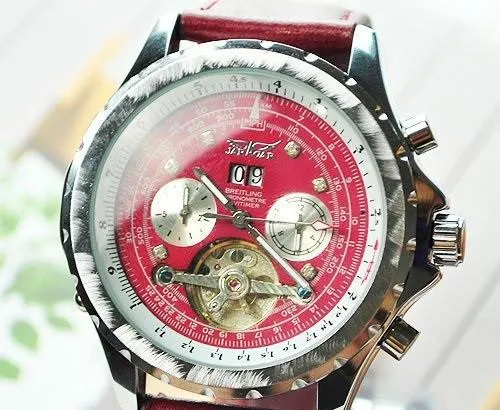 Men's Luxury Red Dial Watch