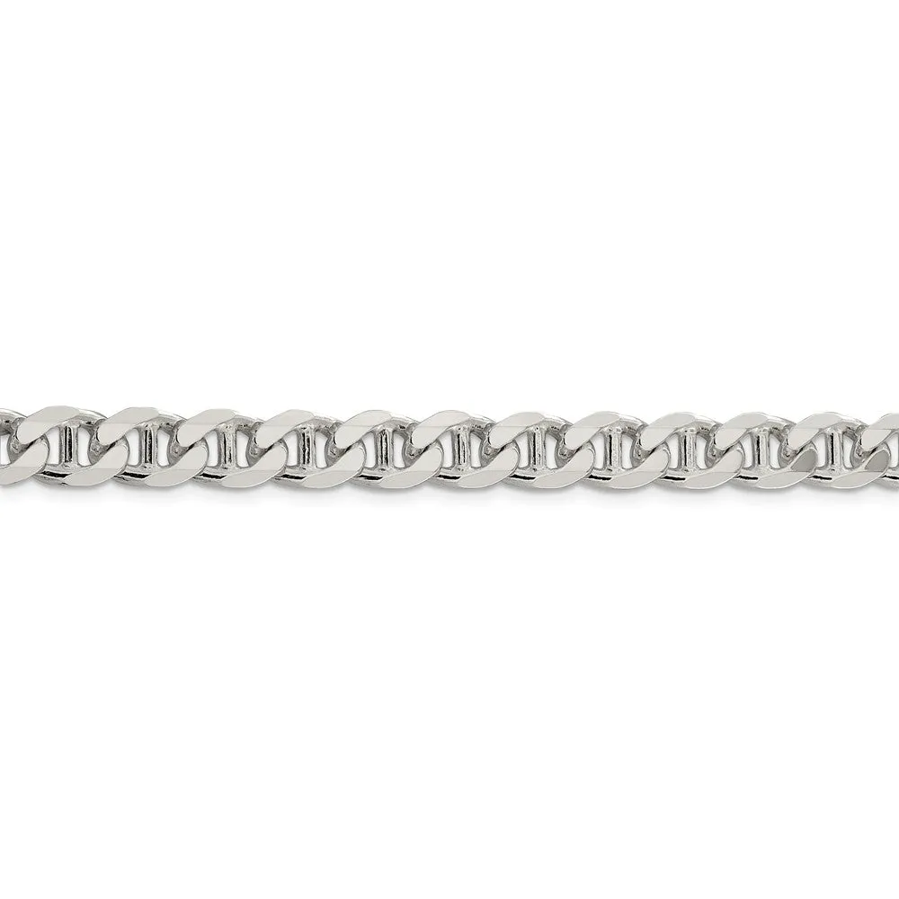 Men's Real 925 Sterling Silver Chain 8.25mm Flat Anchor Necklace