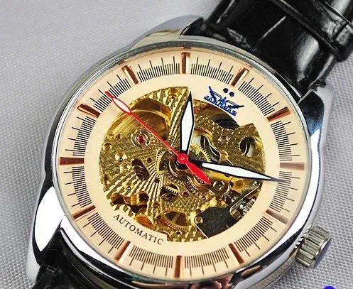 Men's Rose Gold Skeleton Watch