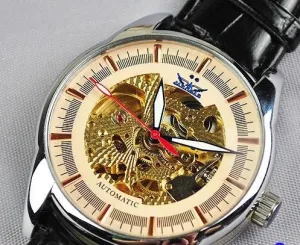 Men's Rose Gold Skeleton Watch