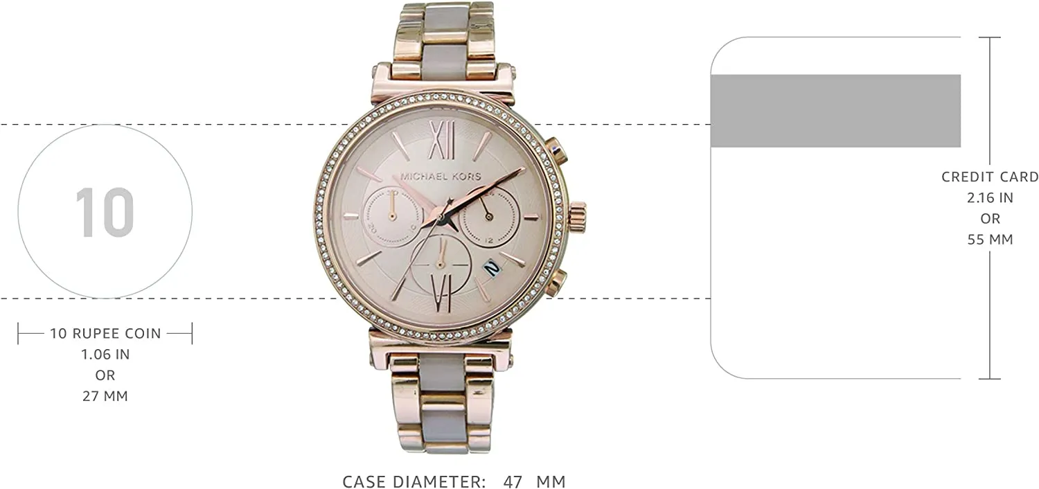 Michael Kors Women's Sofie Display Analog Quartz Rose Gold Watch (Model: MK6560)