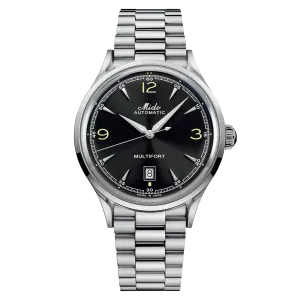 Mido Multifort Powerwind Black Dial Steel Men's Watch M0404071105700