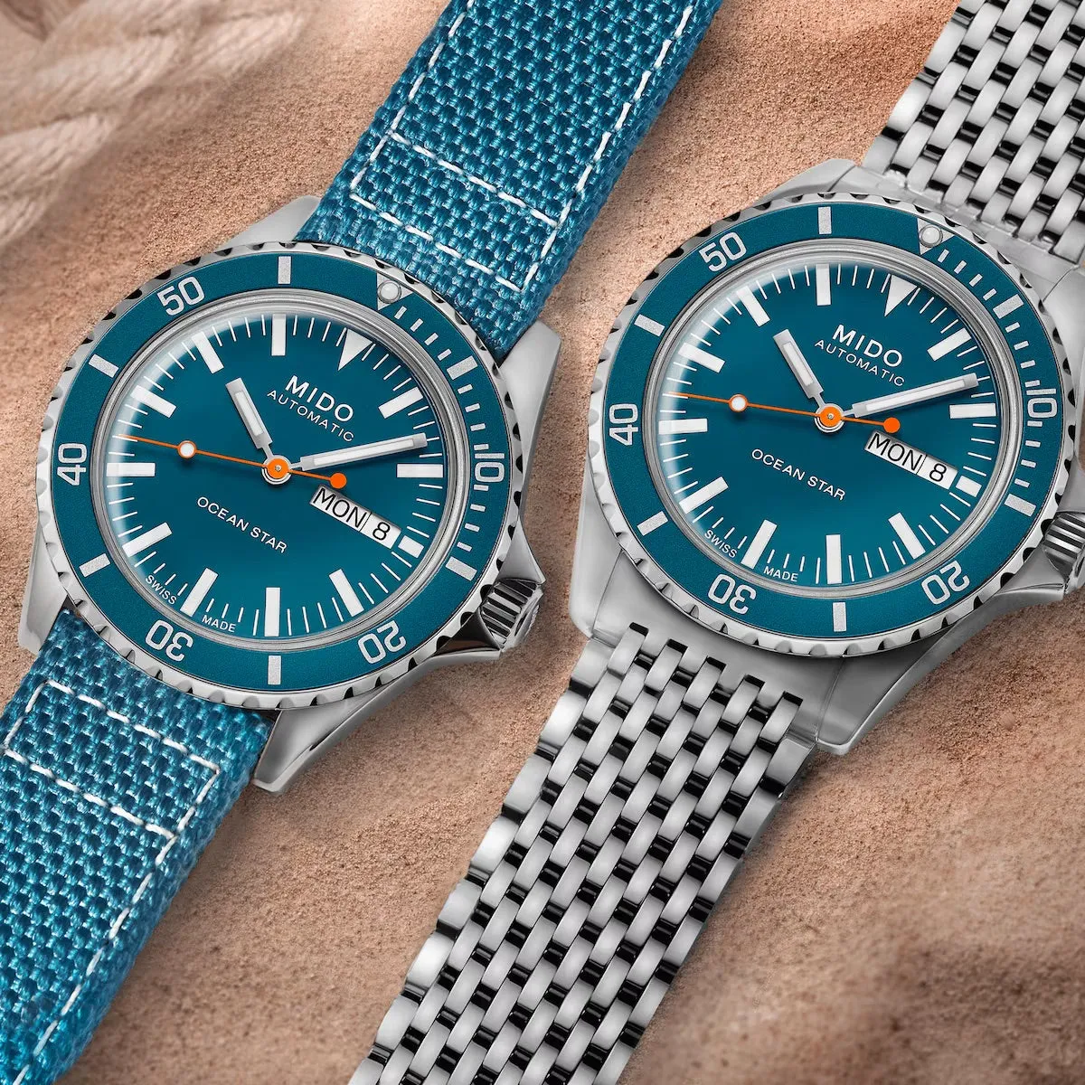 MIDO OCEAN STAR TRIBUTE BLUE -SPECIAL EDITION -1 EXTRA STRAP