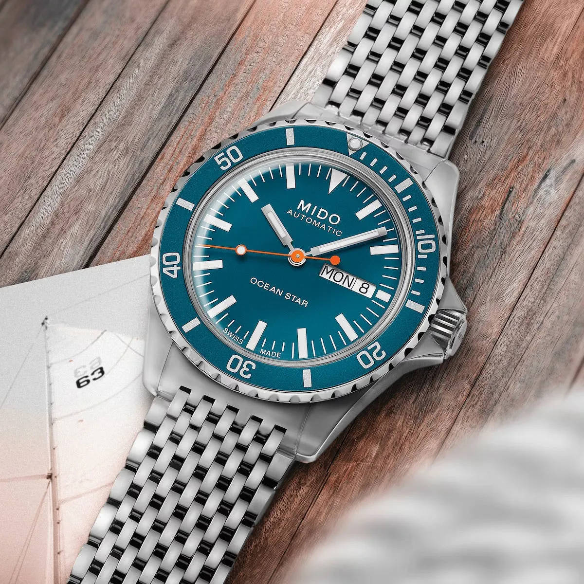 MIDO OCEAN STAR TRIBUTE BLUE -SPECIAL EDITION -1 EXTRA STRAP