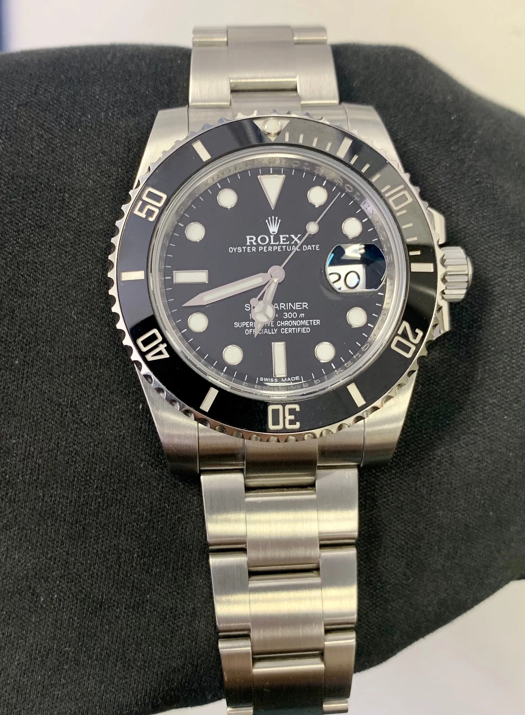 MINT 2012 Rolex Submariner Date 116610LN Stainless Black Ceramic 40mm Dive Watch