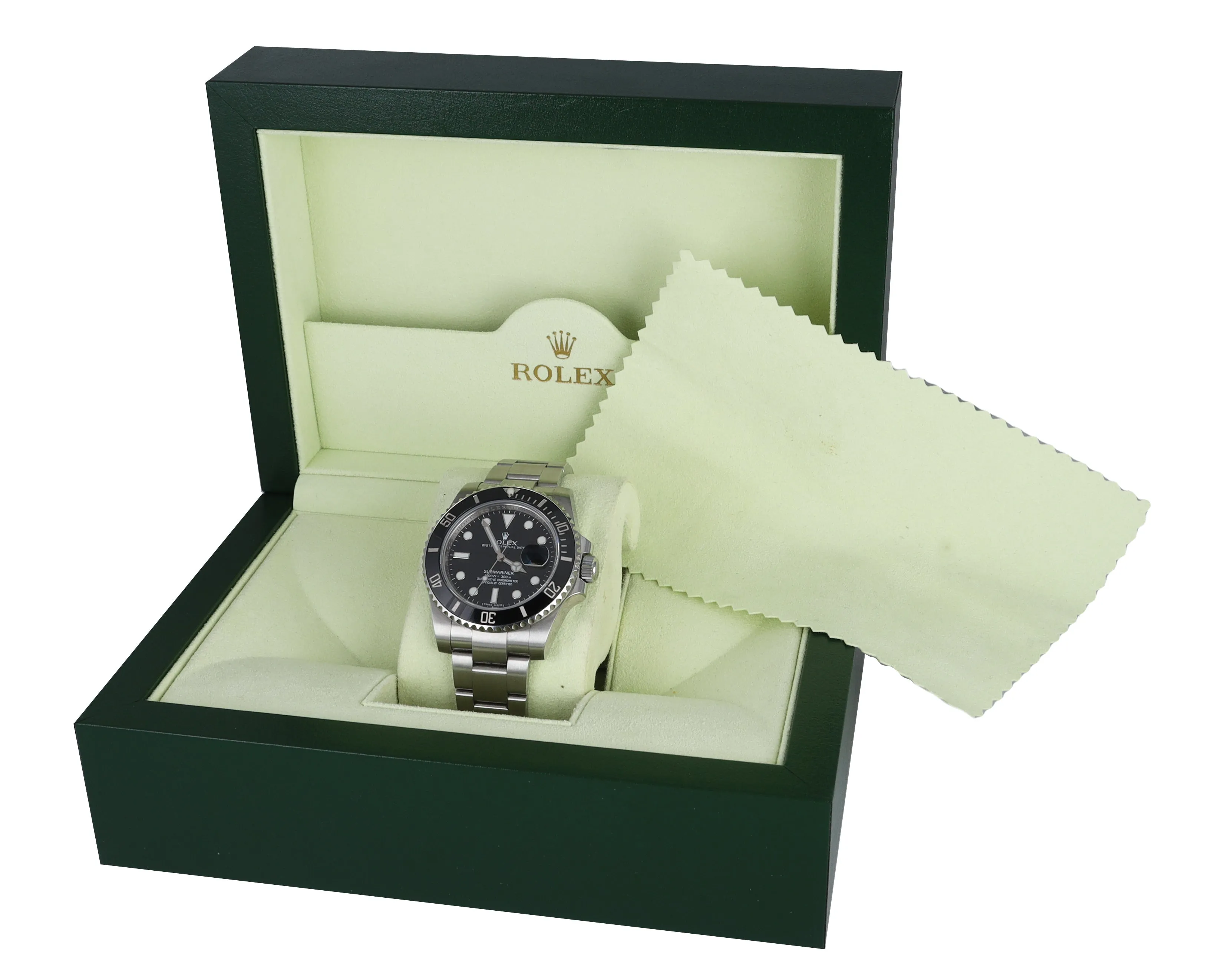 MINT 2012 Rolex Submariner Date 116610LN Stainless Black Ceramic 40mm Dive Watch