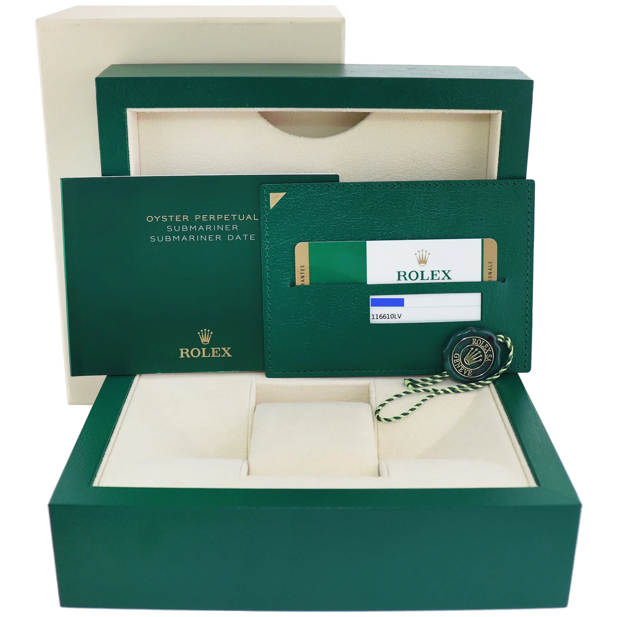MINT 2015 PAPERS Rolex Submariner Hulk 116610LV Green Dial Ceramic Watch Box