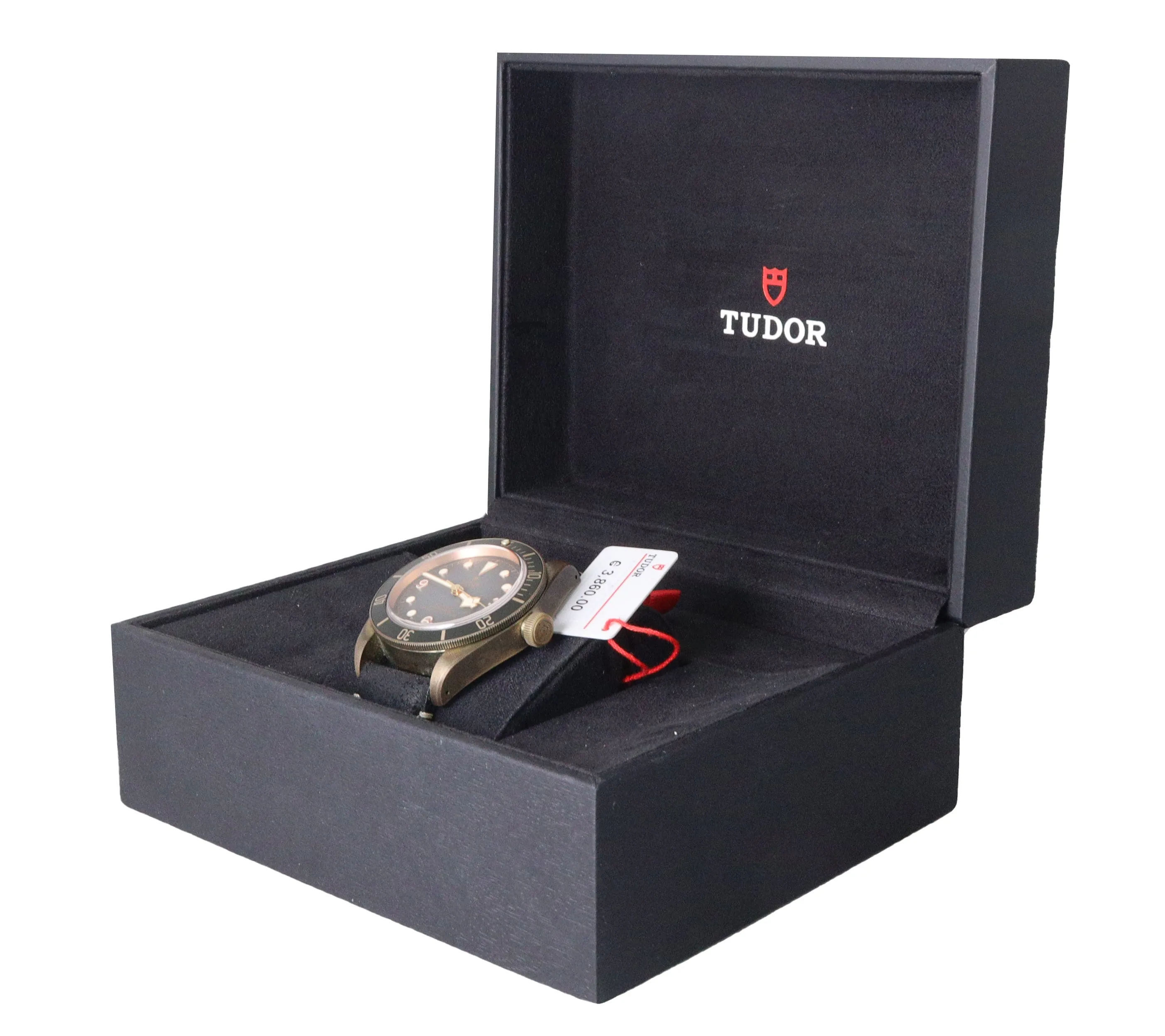 MINT 2019 Tudor Black Bay Heritage Bronze Slate 43mm Dive Leather Watch 79250 BA