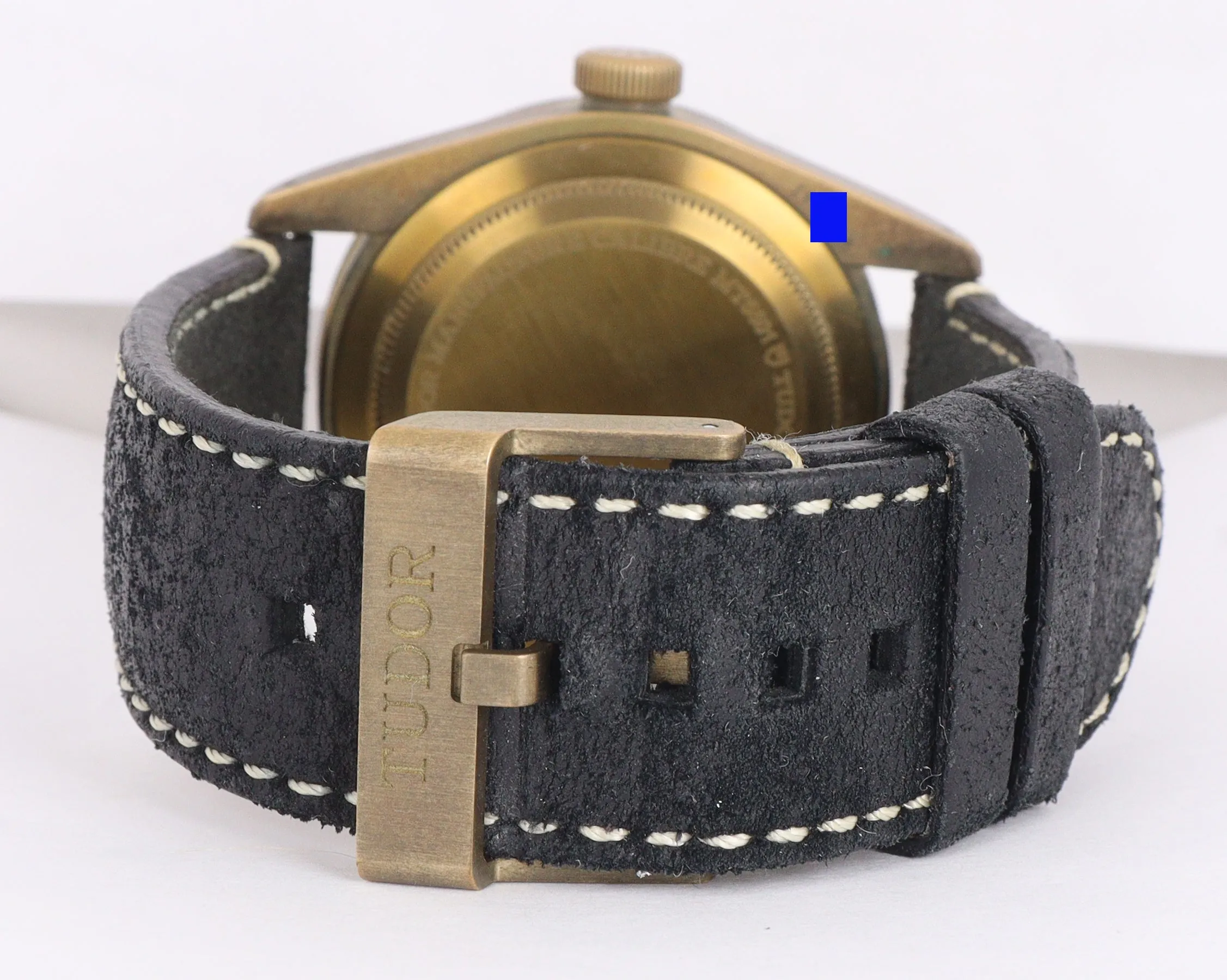 MINT 2019 Tudor Black Bay Heritage Bronze Slate 43mm Dive Leather Watch 79250 BA