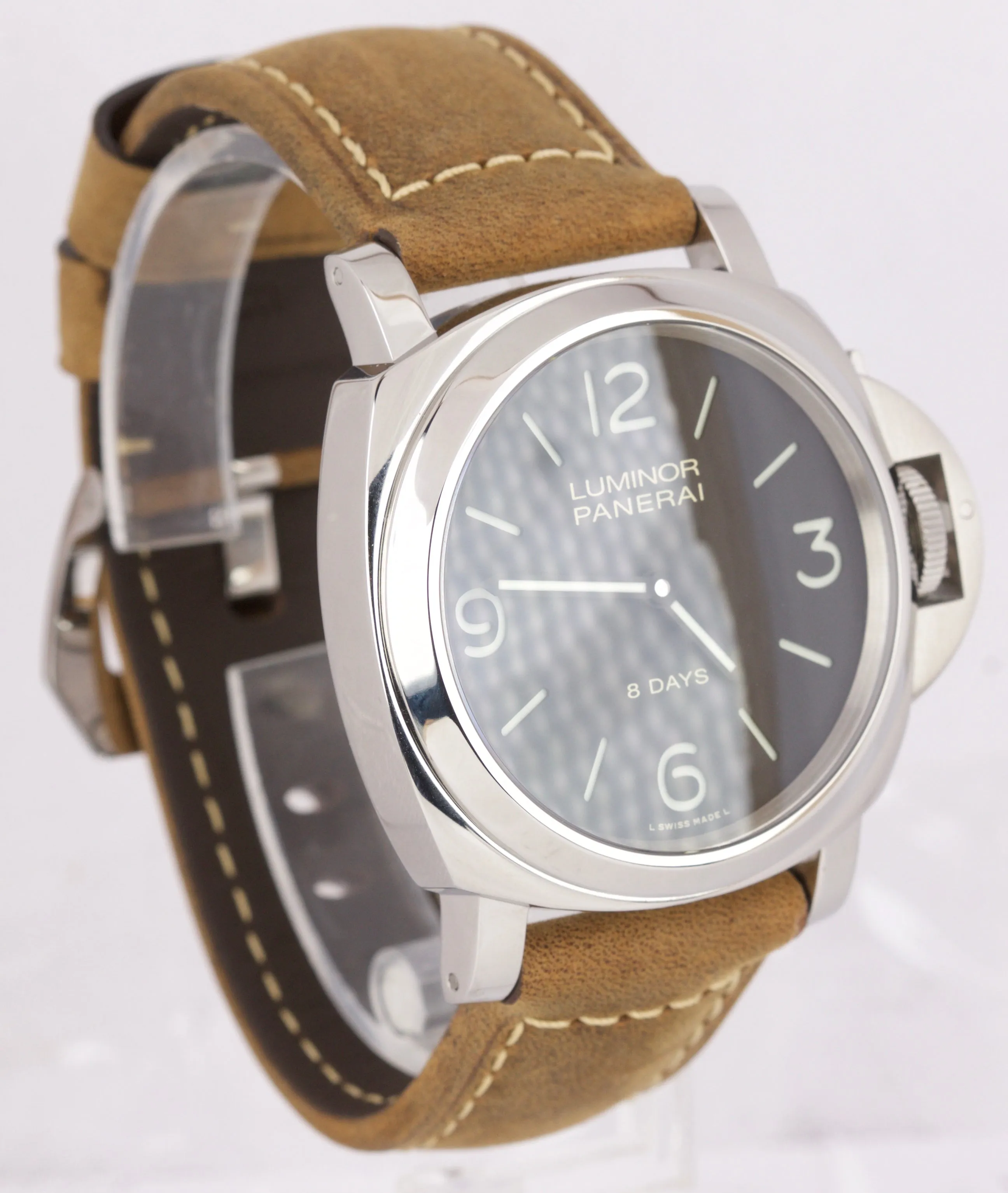 MINT Men's Panerai PAM 560 44mm Luminor Base 8 Days Stainless Watch PAM00560