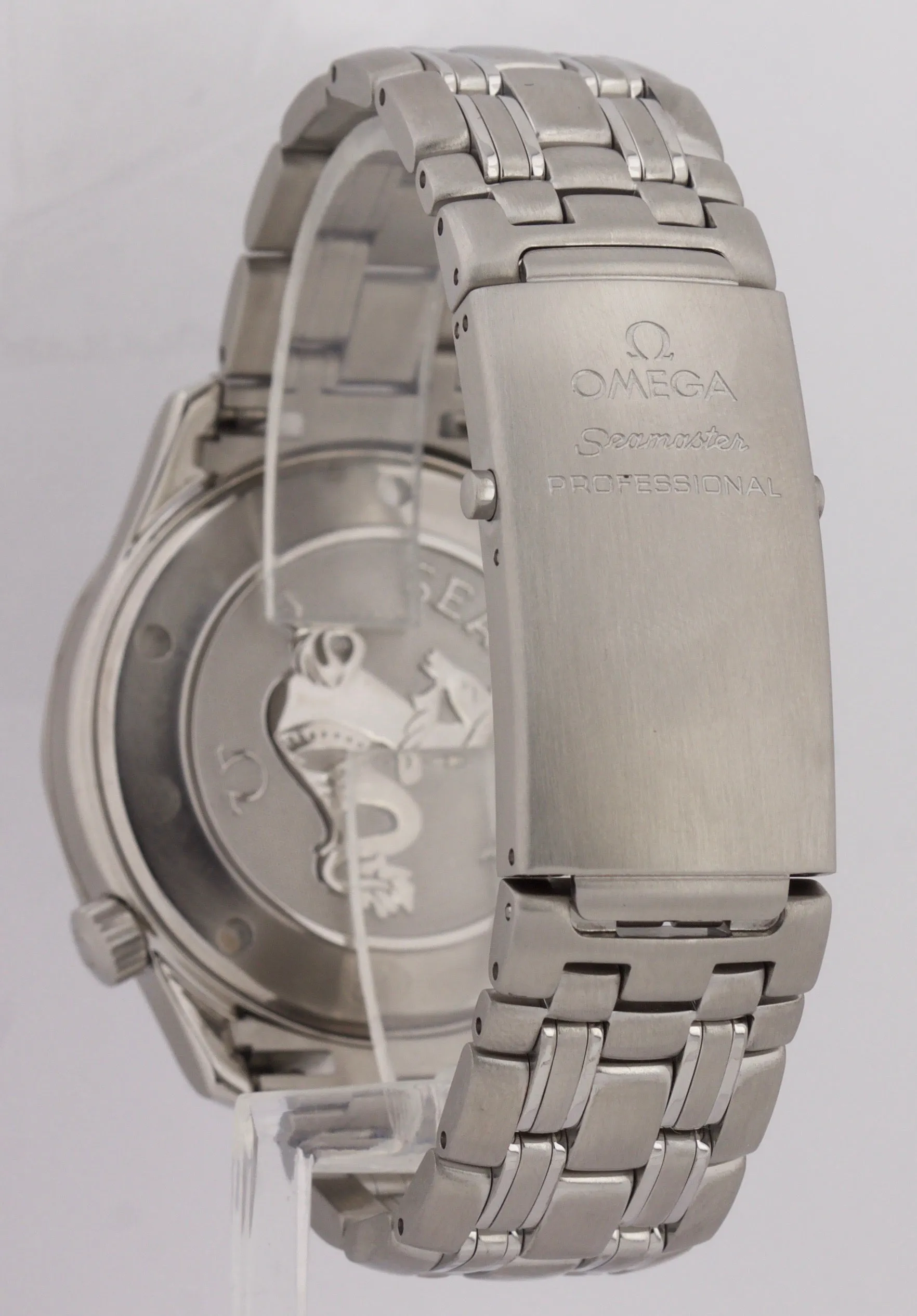 MINT Omega Seamaster Professional 300M Blue Red Wave Quartz 41mm 2221.80 Watch