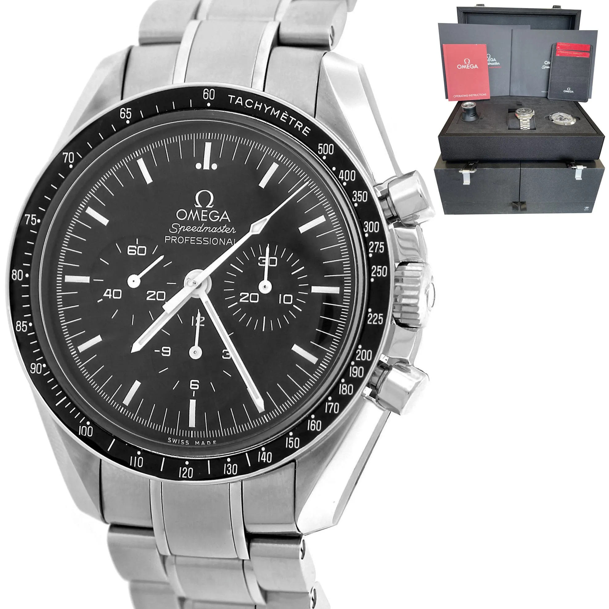 MINT Omega Speedmaster Moonwatch Chronograph 42mm Watch 311.30.42.30.01.005 B P