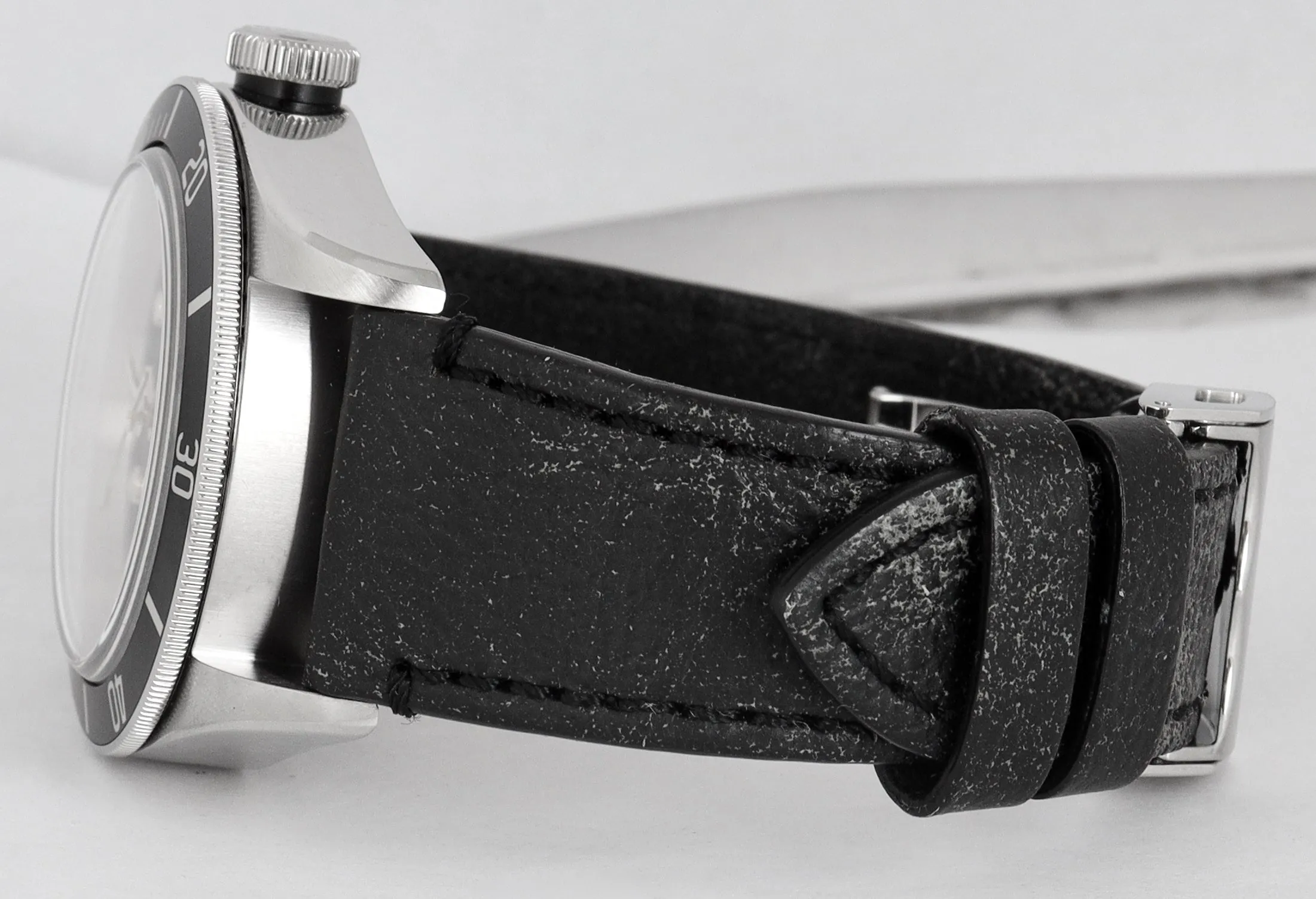 MINT Tudor Black Bay Heritage Black 79230 Stainless Steel 41mm Strap Dive Watch